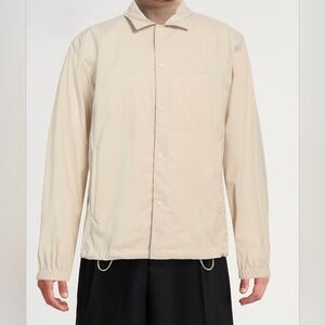 Theory Men's light utility nylon jacket Cream snaps size S